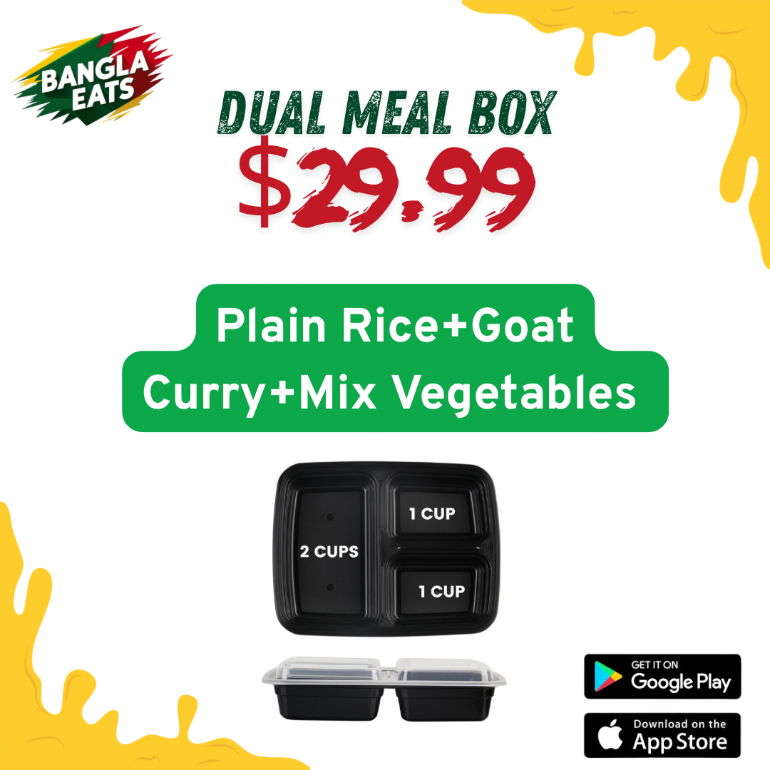 Dual-2 Plain Rice+2 Goat Curry+2 Mix Vegetables