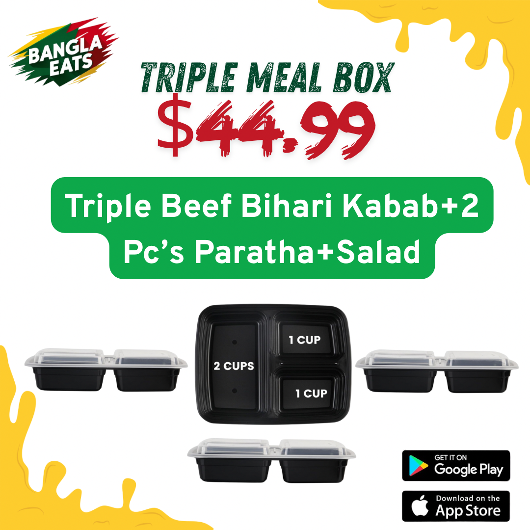 Triple-3 Beef Bihari Kabab+3 Pc’s Paratha+Salad