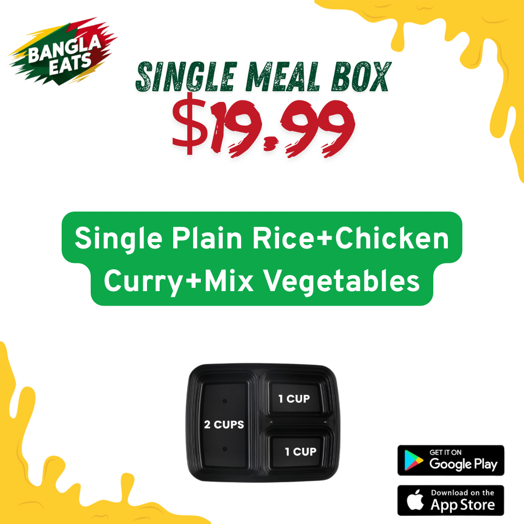Single Plain Rice+Chicken Curry+Mix Vegetables