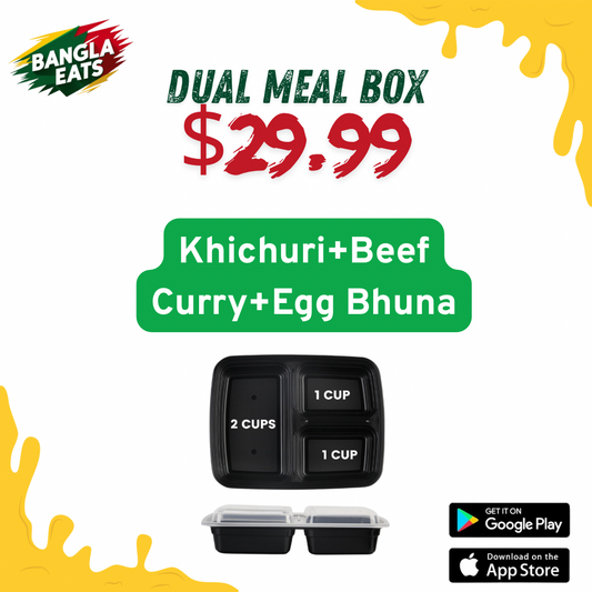 Dual Khichuri+Beef Curry+Egg Bhuna