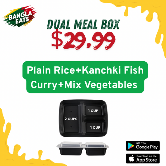 Dual Plain Rice+Kanchki Fish Curry+Mix Vegetables