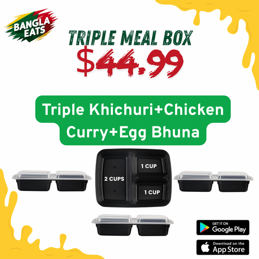 Triple-3 Khichuri+3 Chicken Curry+3 Egg Bhuna