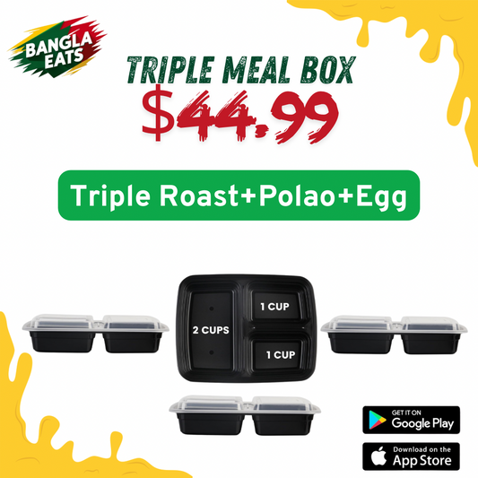 Triple-3 Roast+3 Polao+3 Egg Bhuna