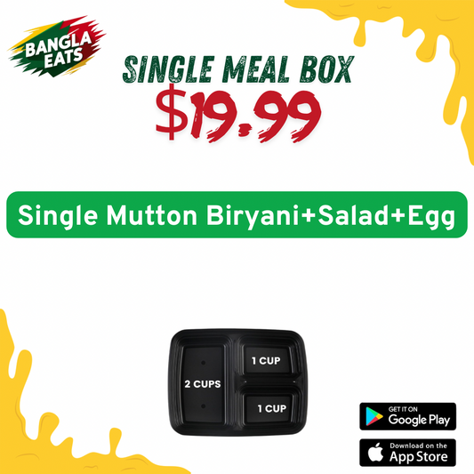 Single Mutton Biryani+Salad+Egg