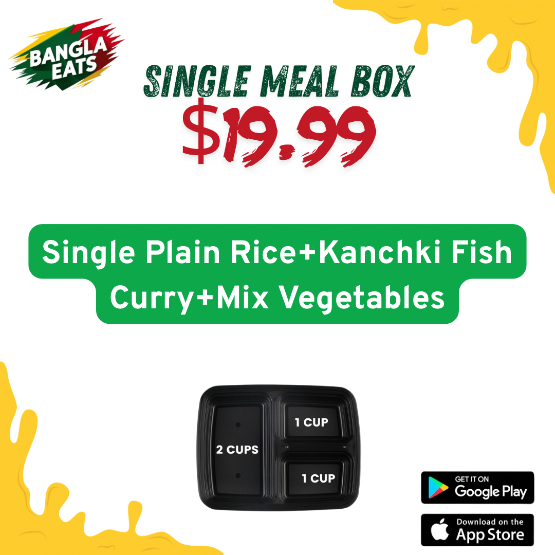 Single Plain Rice+Kanchki Fish Curry+Mix Vegetables
