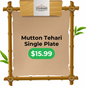 Standard Mutton Tehari Plate
